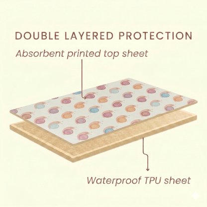 Snail Print Crib Sheet