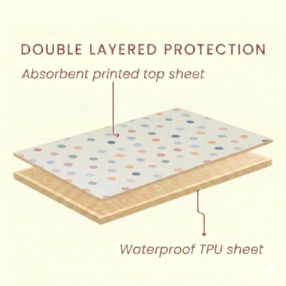 Polka Dot Print Crib Sheet