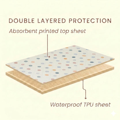 Polka Dot Print Crib Sheet