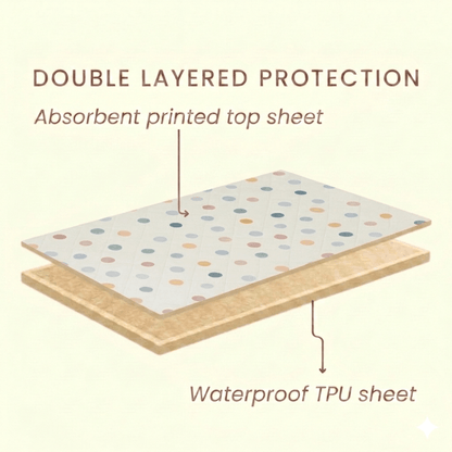 Polka Dot Print Crib Sheet