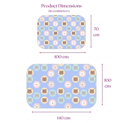 Teddy Print Crib Sheet