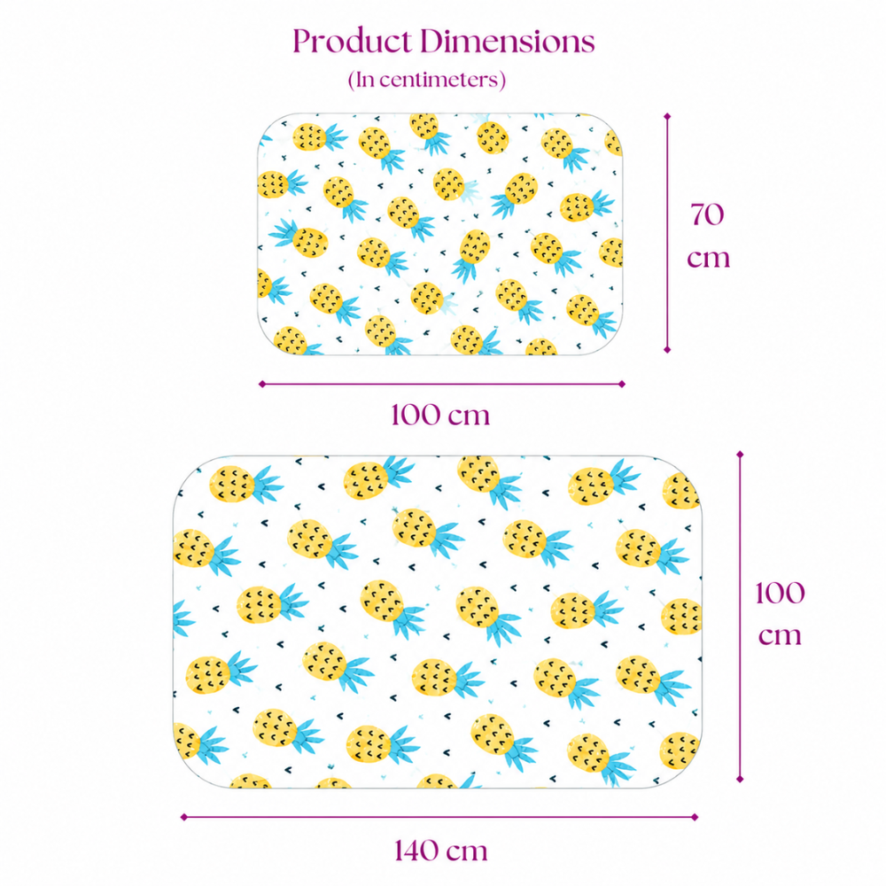 Pineapple Print Crib Sheet