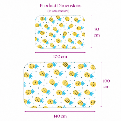 Pineapple Print Crib Sheet