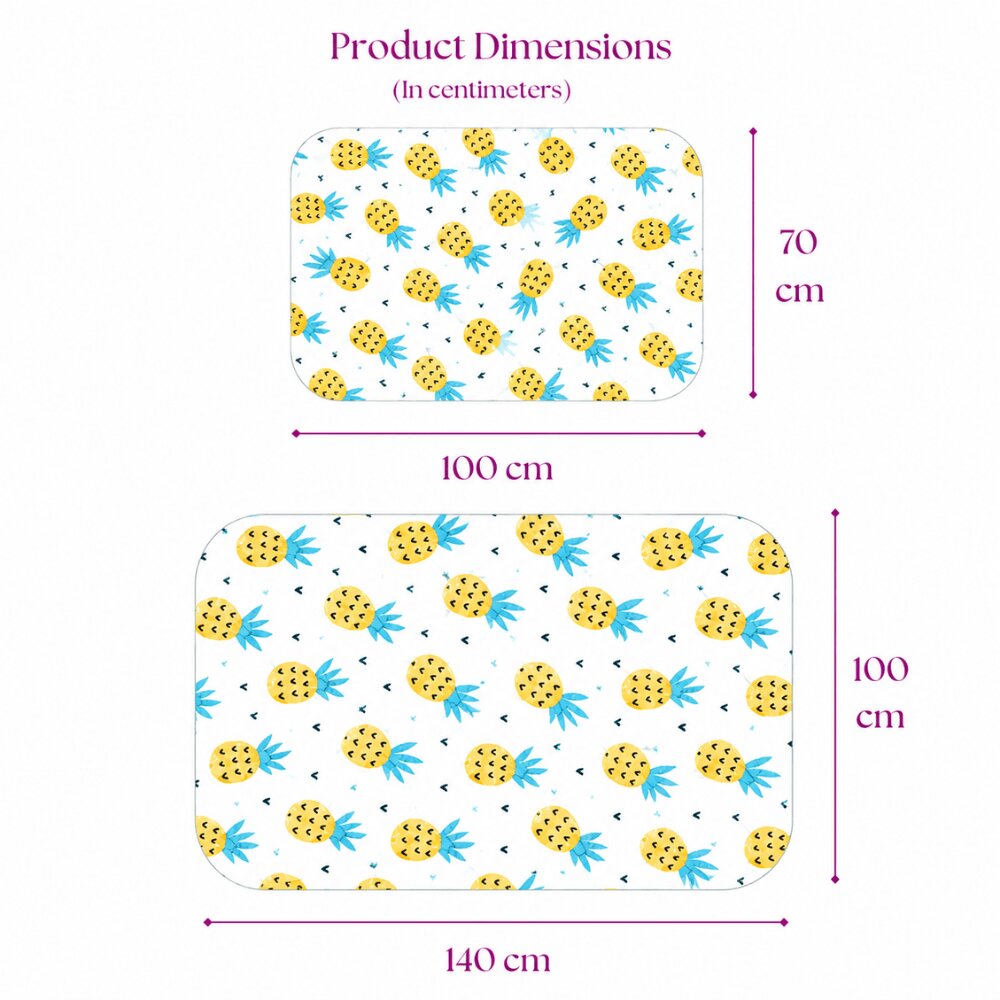 Pineapple Print Crib Sheet