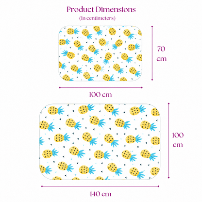 Pineapple Print Crib Sheet