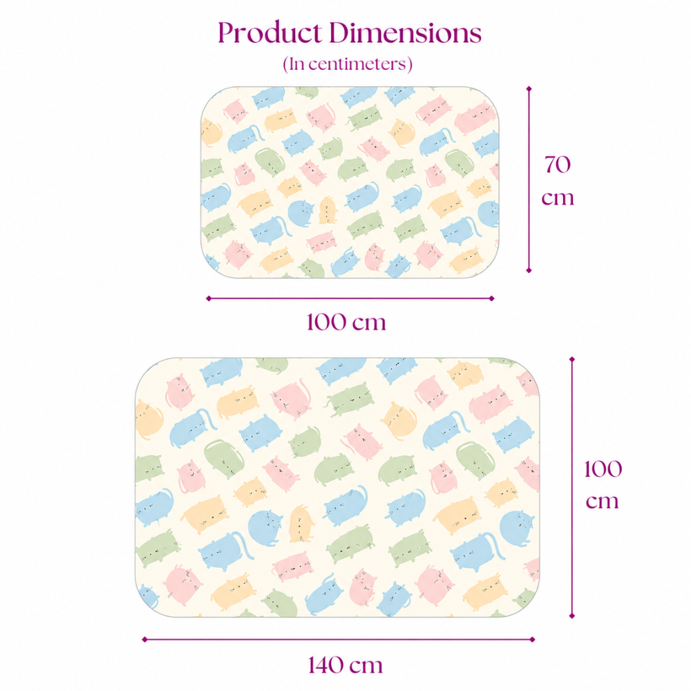 Cat Print Crib Sheet