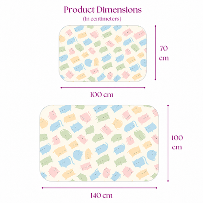 Cat Print Crib Sheet