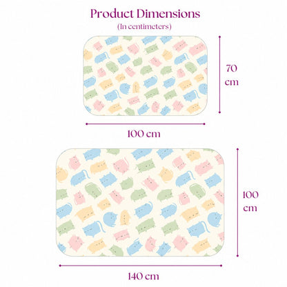 Cat Print Crib Sheet