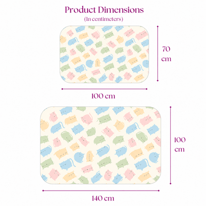 Cat Print Crib Sheet