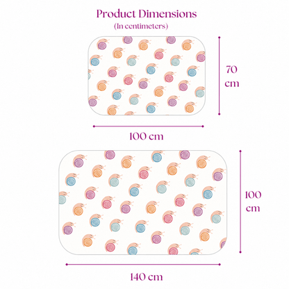 Snail Print Crib Sheet
