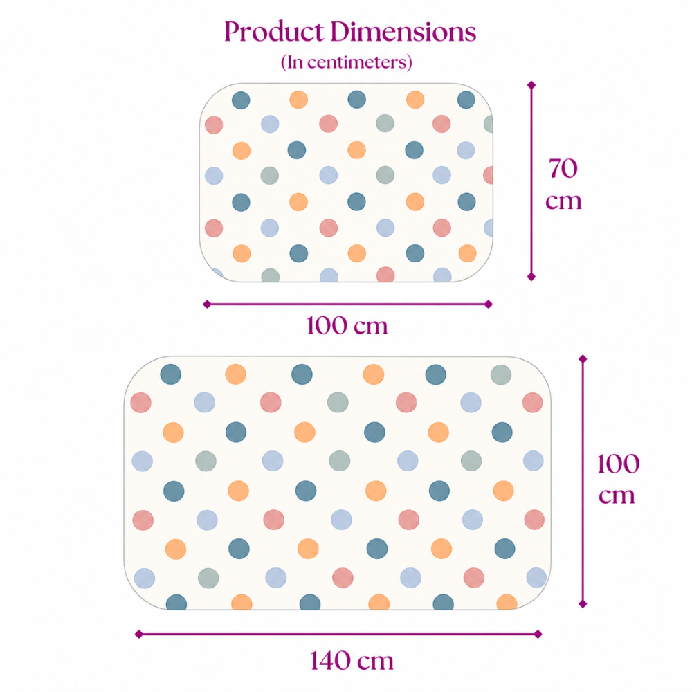 Polka Dot Print Crib Sheet