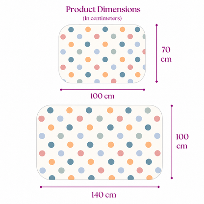 Polka Dot Print Crib Sheet