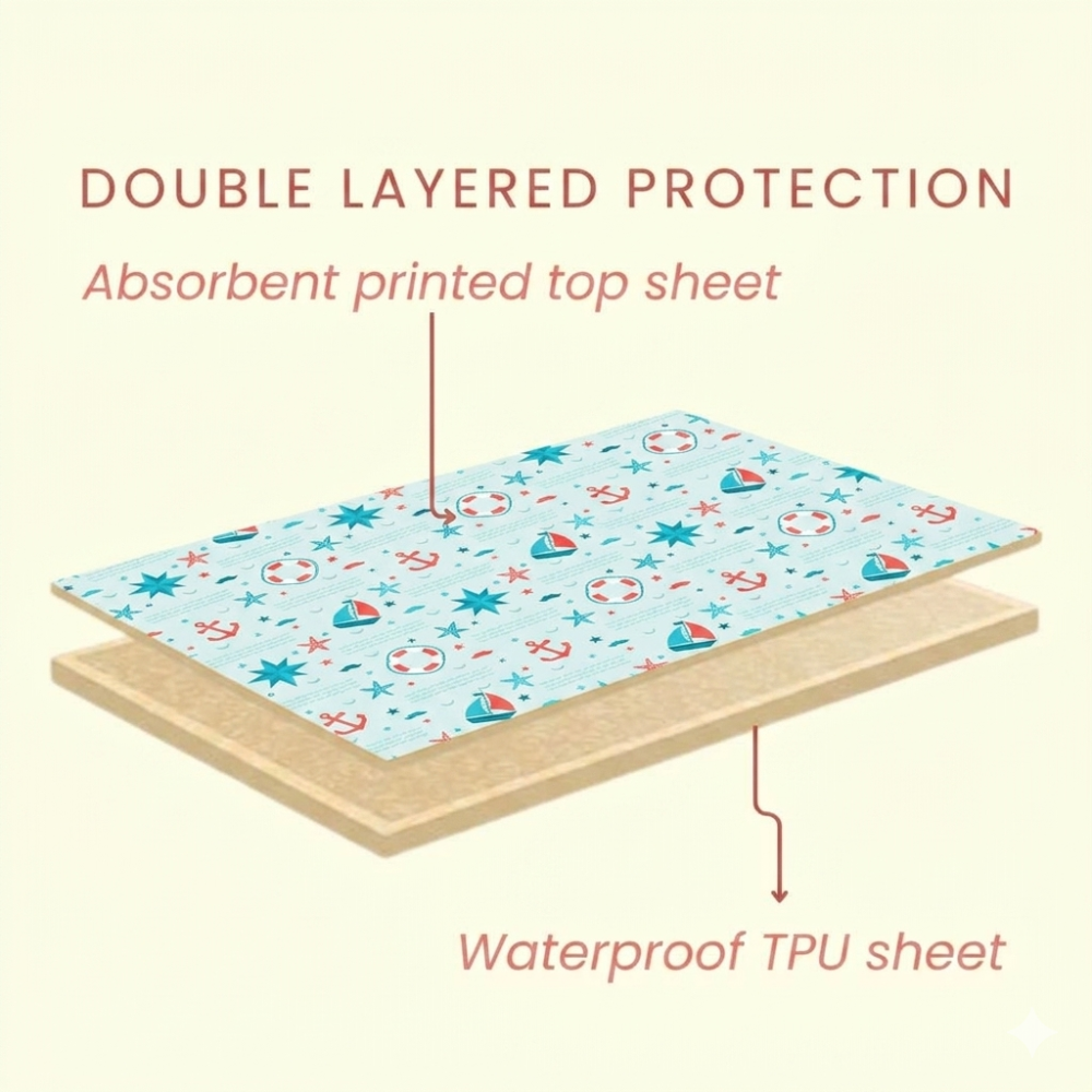 Nautical Print Crib Sheet