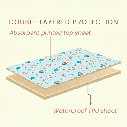 Nautical Print Crib Sheet