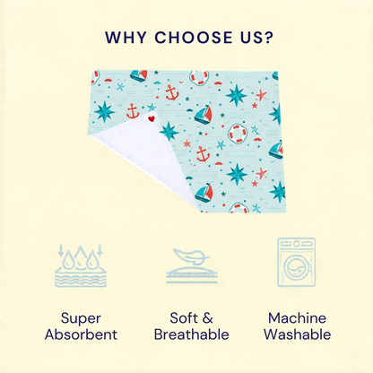 Nautical Print Crib Sheet