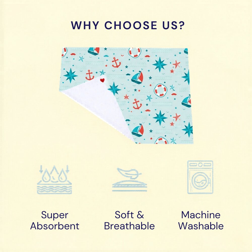 Nautical Print Crib Sheet