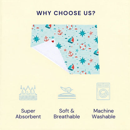 Nautical Print Crib Sheet