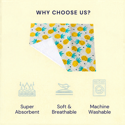 Pineapple Print Crib Sheet