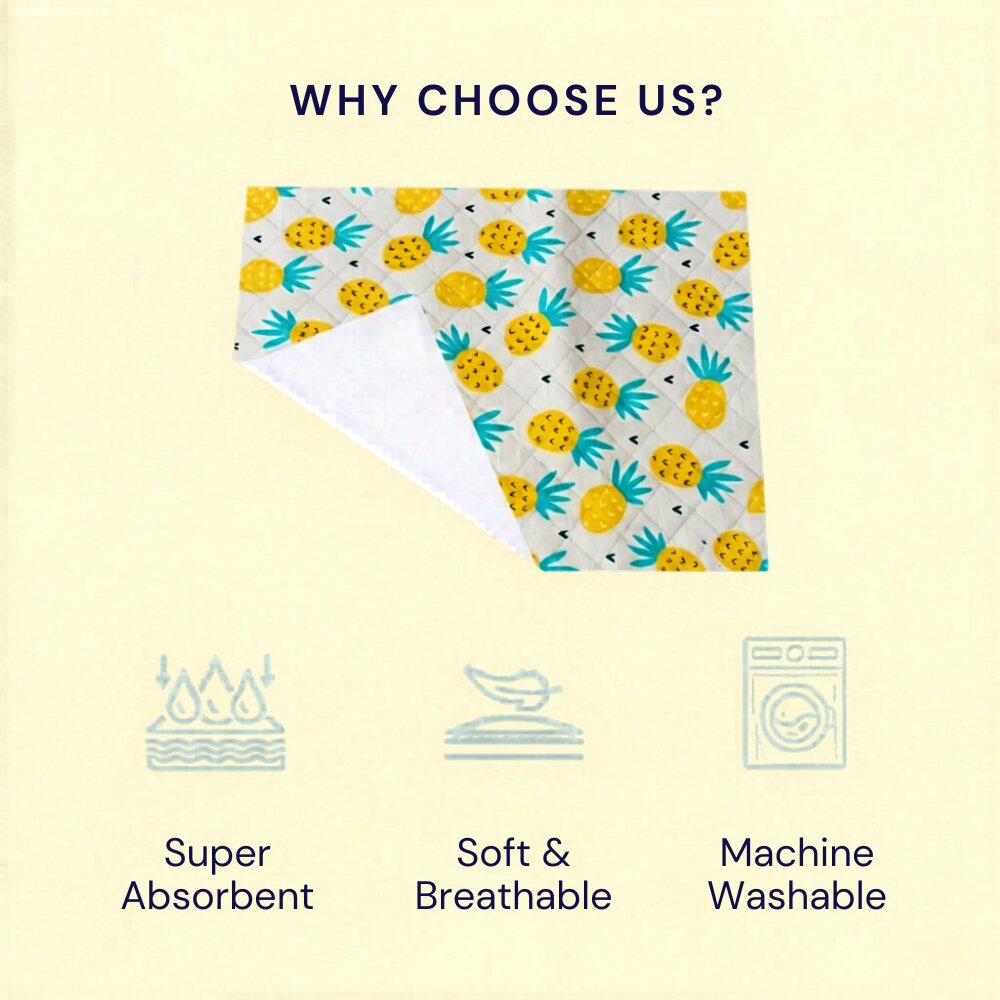 Pineapple Print Crib Sheet
