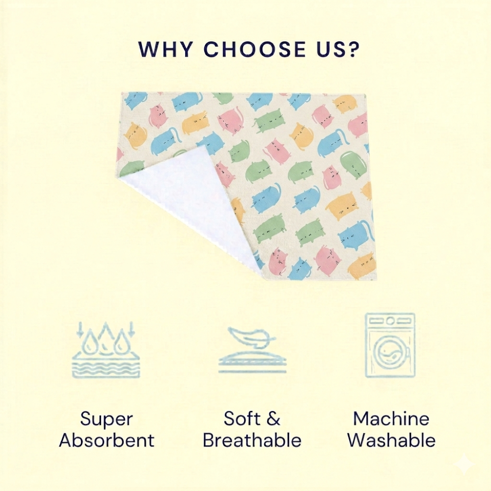 Cat Print Crib Sheet