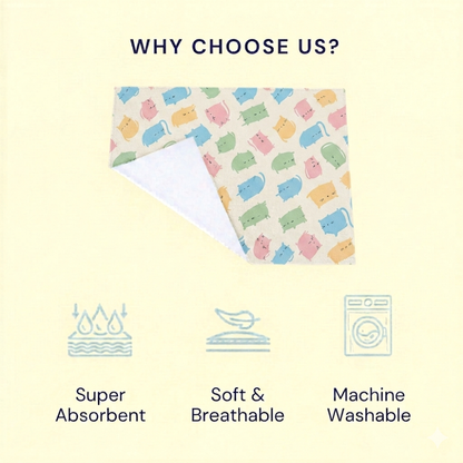 Cat Print Crib Sheet