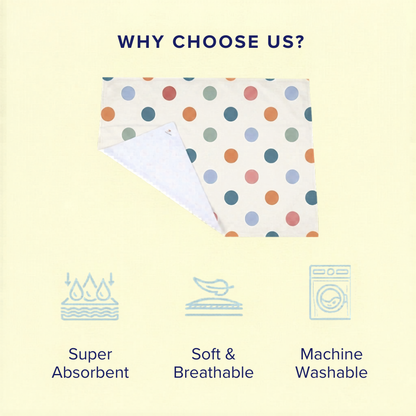 Polka Dot Print Crib Sheet