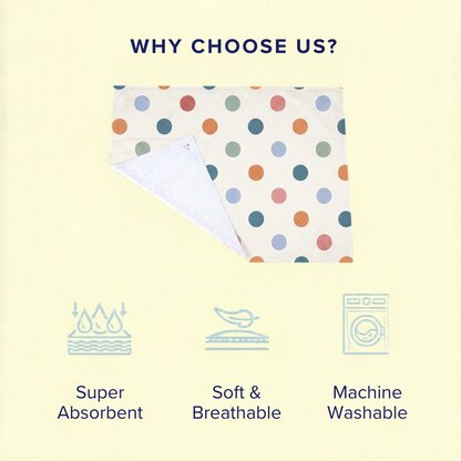 Polka Dot Print Crib Sheet