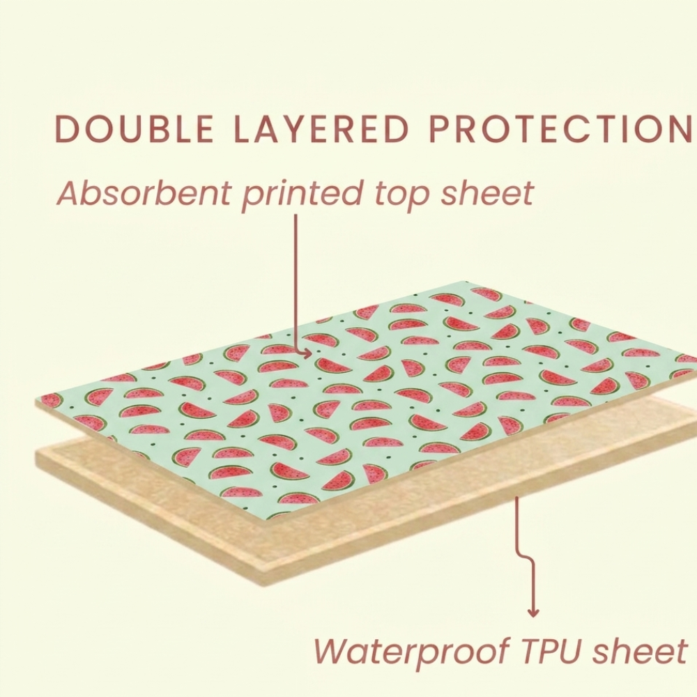 Watermelon Print Crib Sheet