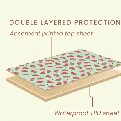 Watermelon Print Crib Sheet