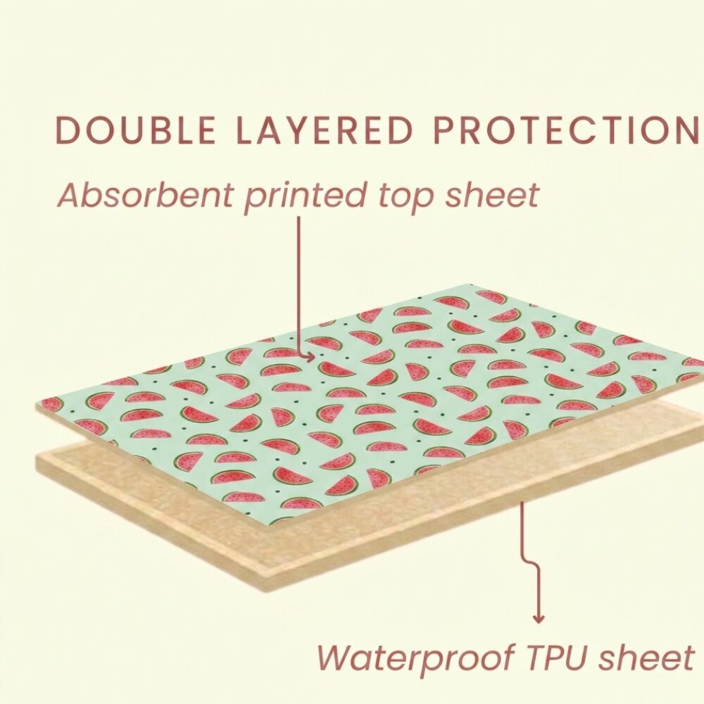Watermelon Print Crib Sheet