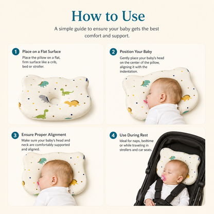 Dinosaur Print Cloud Head Pillow