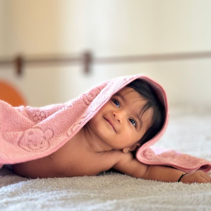 Baby Pink Teddy Towel