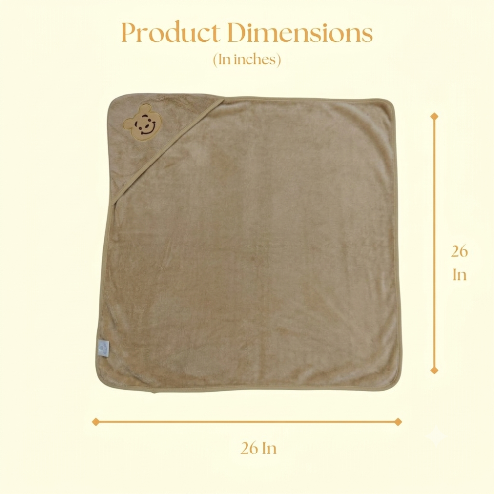 Brown Teddy Hooded Towel