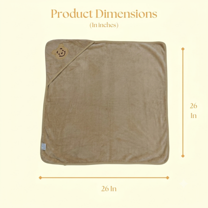 Brown Teddy Hooded Towel