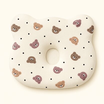 Happy Matty Bear Print Cloud Head Pillow