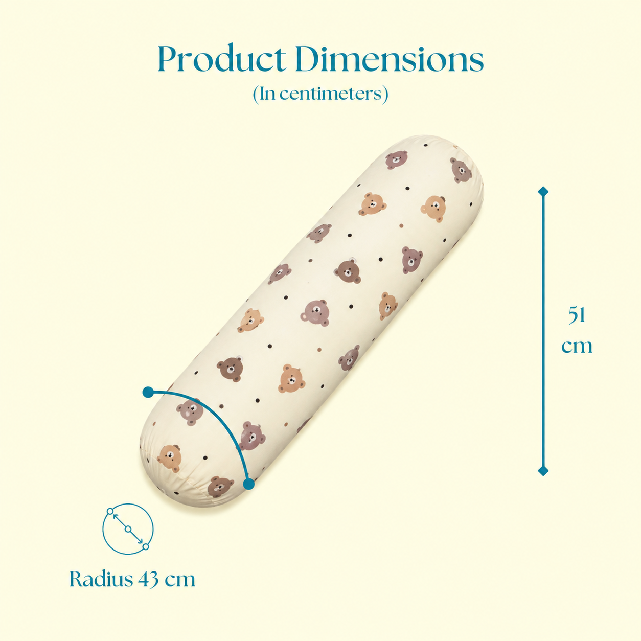 Bear Print Cuddle Bloster Pillow