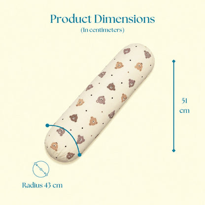 Bear Print Cuddle Bloster Pillow