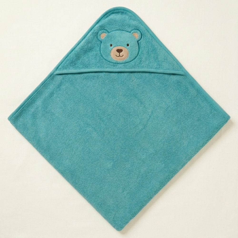 Blue Teddy Hooded Towel