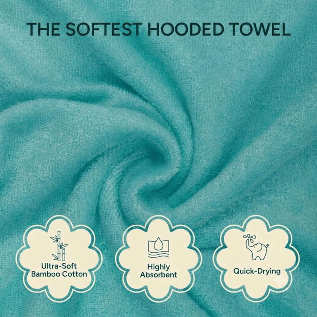 Blue Teddy Hooded Towel