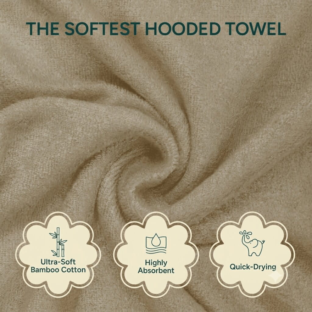 Brown Teddy Hooded Towel
