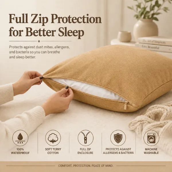 Camel Pillow Protector (Pack Of 2)