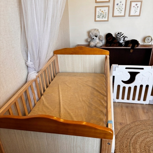 Waterproof Camel Crib Mattress Protector Sheet