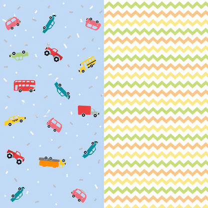 Car & Zig-Zag Print Premium Matty Combo