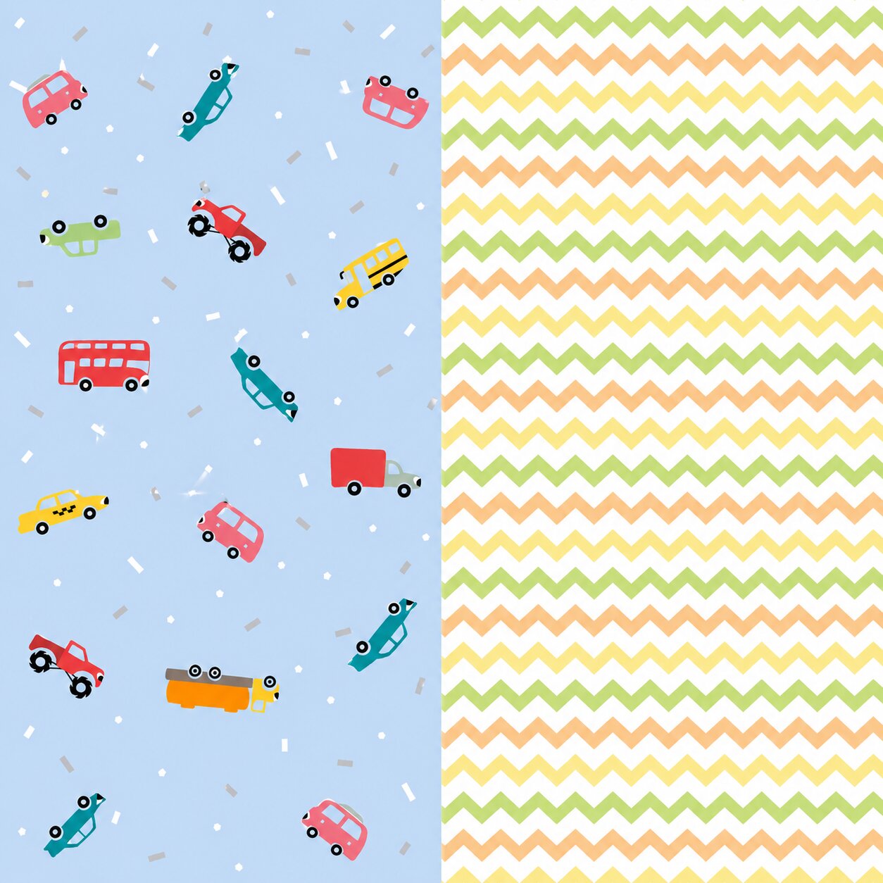 Car & Zig-Zag Print Premium Matty Combo