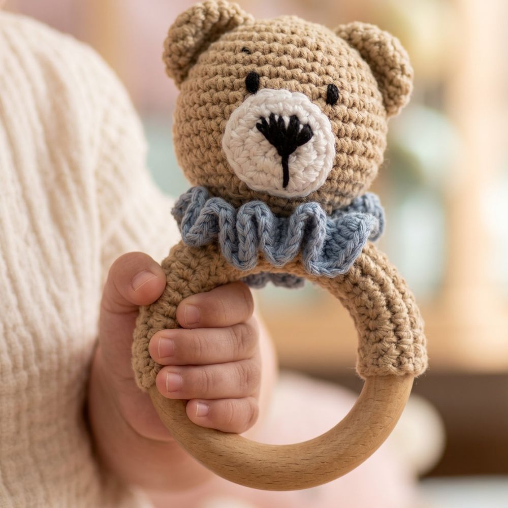 Crochet Giraffe Baby Rattle