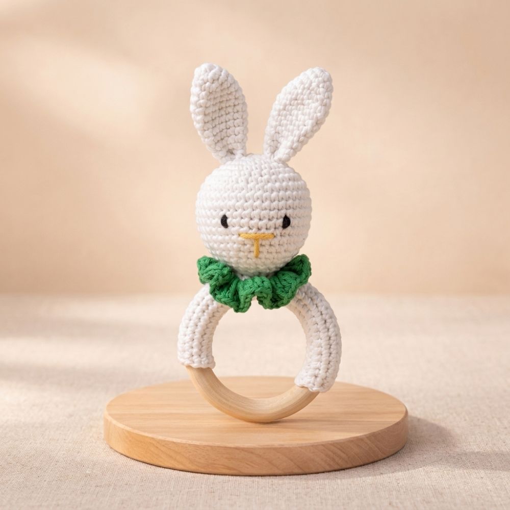 Crochet Bunny Baby Rattle