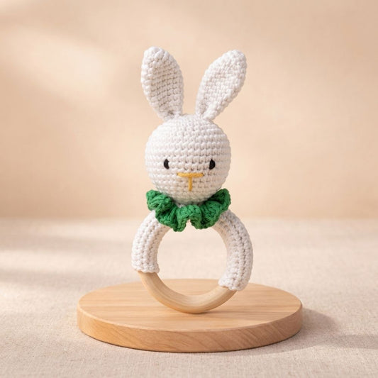 Crochet Bunny Baby Rattle