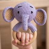 Crochet Elephant Baby Rattle