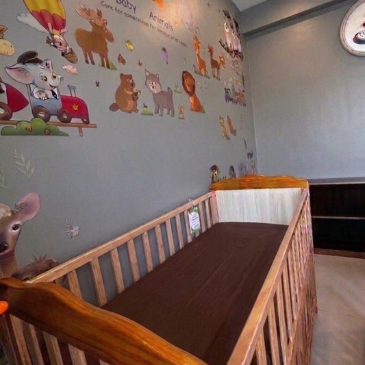 Waterproof Dark Brown Crib Mattress Protector Sheet