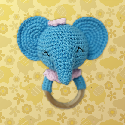 Elephant Crochet Rattle